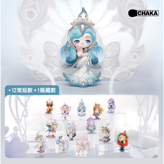 POPMART泡泡玛特CHAKA琉光曲系列手办盲盒摆件