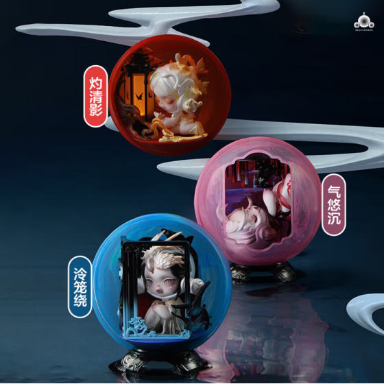 POPMART泡泡玛特SKULLPANDA「邸语」观中景系列手办盲盒