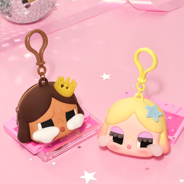 POPMART泡泡玛特CRYBABY SHINY SHINY系列耳机包棕色周边