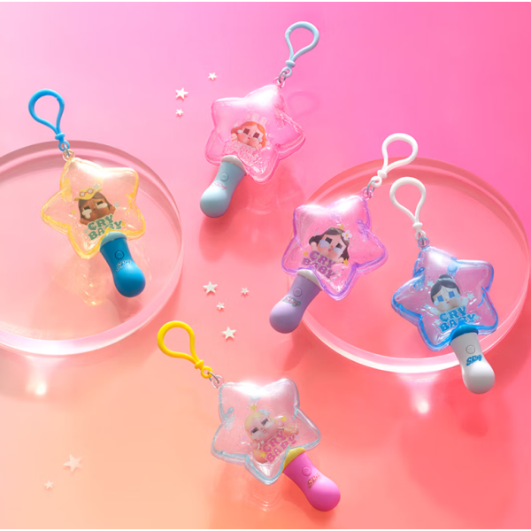 POPMART泡泡玛特CRYBABY SHINY SHINY系列发光挂件盲盒周边