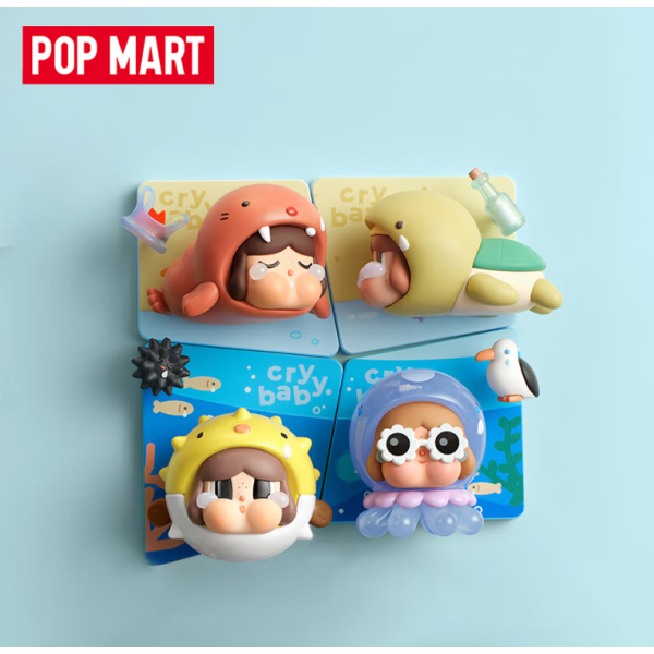 POPMART泡泡玛特CRYBABY泪流成海系列冰箱贴盲盒家居周边