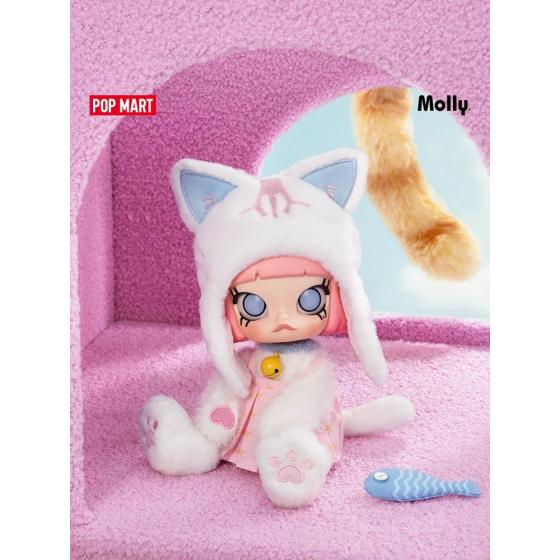 POPMART泡泡玛特MOLLY躲猫猫1/8可动人偶盲盒娃娃