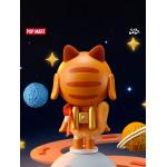 POPMART泡泡玛特Crybaby太空宇航猫手办橘色娃娃摆件
