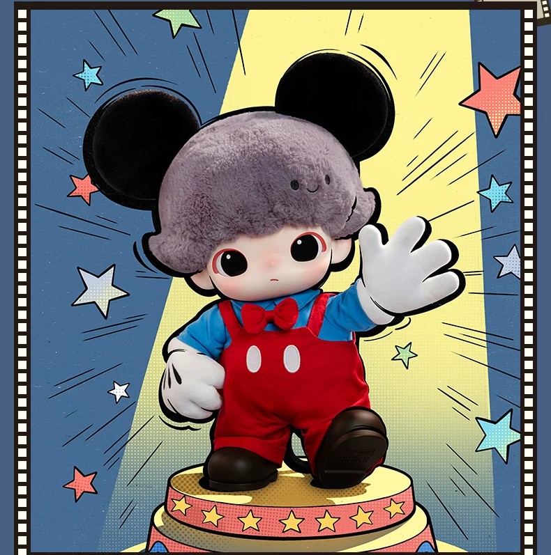 POPMART泡泡玛特DIMOO WORLD × 迪士尼米奇搪胶毛绒包