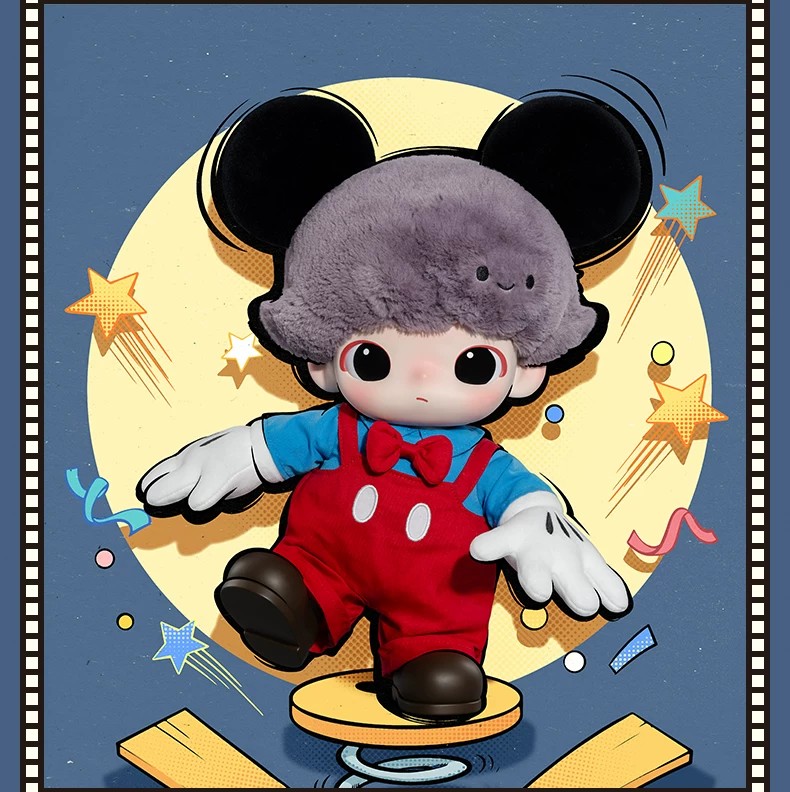 POPMART泡泡玛特DIMOO WORLD × 迪士尼米奇搪胶毛绒包