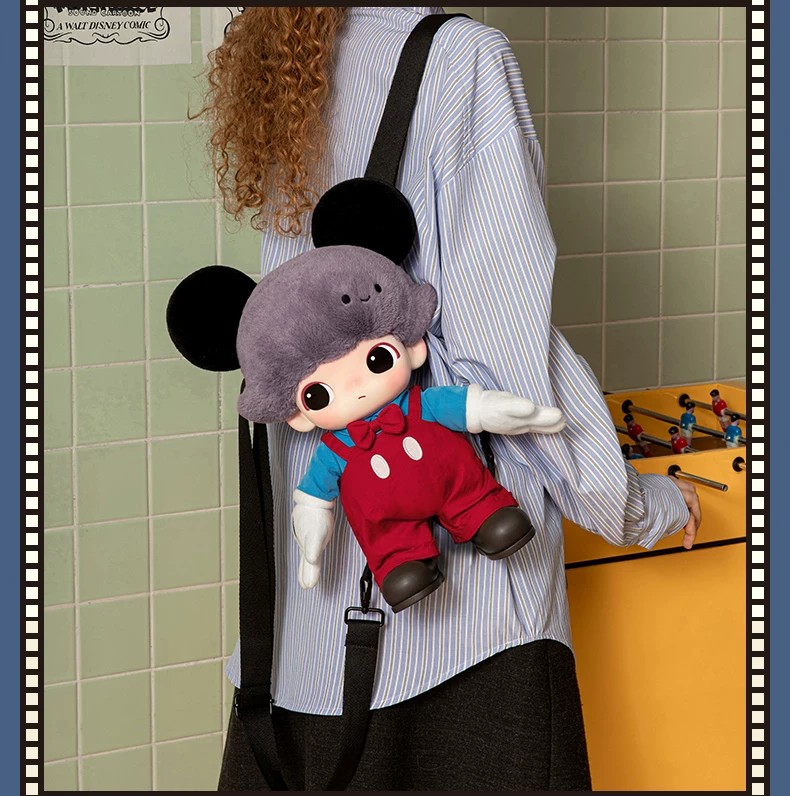POPMART泡泡玛特DIMOO WORLD × 迪士尼米奇搪胶毛绒包