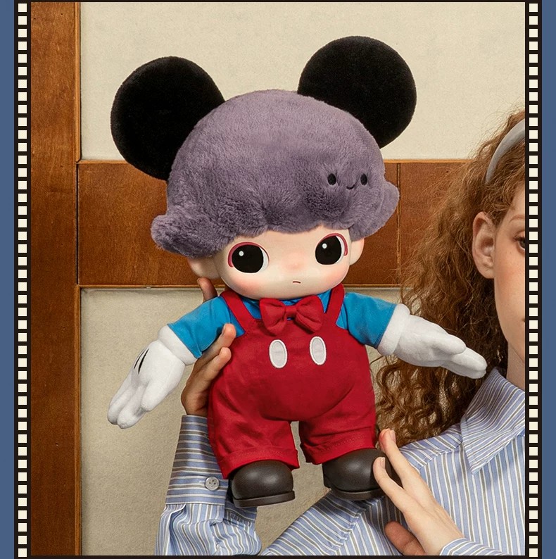 POPMART泡泡玛特DIMOO WORLD × 迪士尼米奇搪胶毛绒包