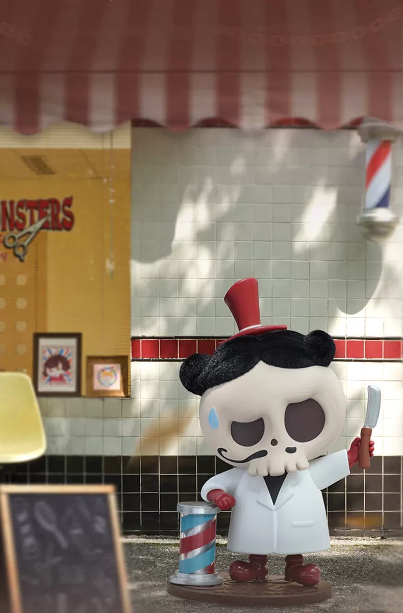 POPMART泡泡玛特THE MONSTERS 复古理发店手办盲盒