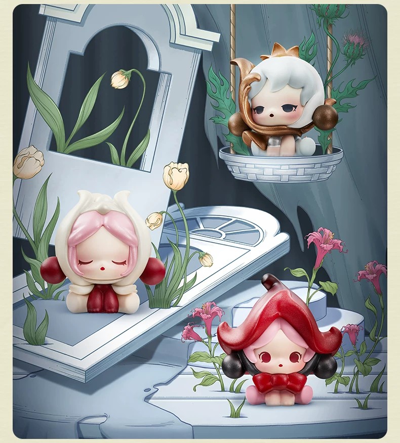 POPMART泡泡玛特泡泡萌粒 SKULLPANDA花的四幕戏公仔盲盒