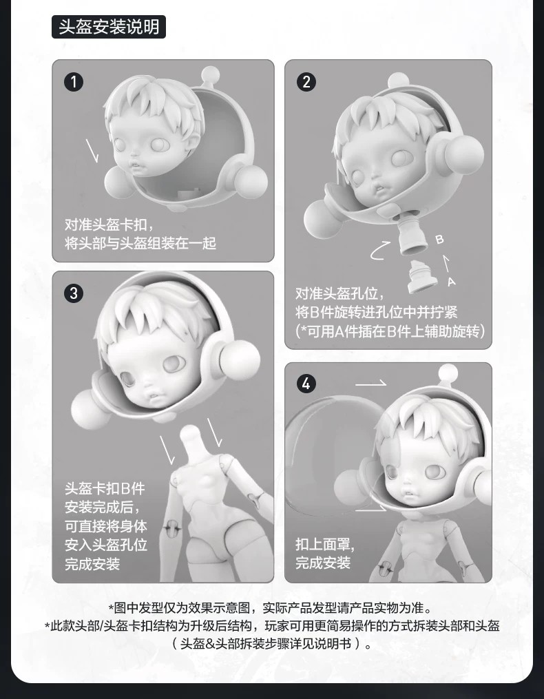 POPMART泡泡玛特SKULLPANDA × GUO PEI 1 6可动人偶摆件