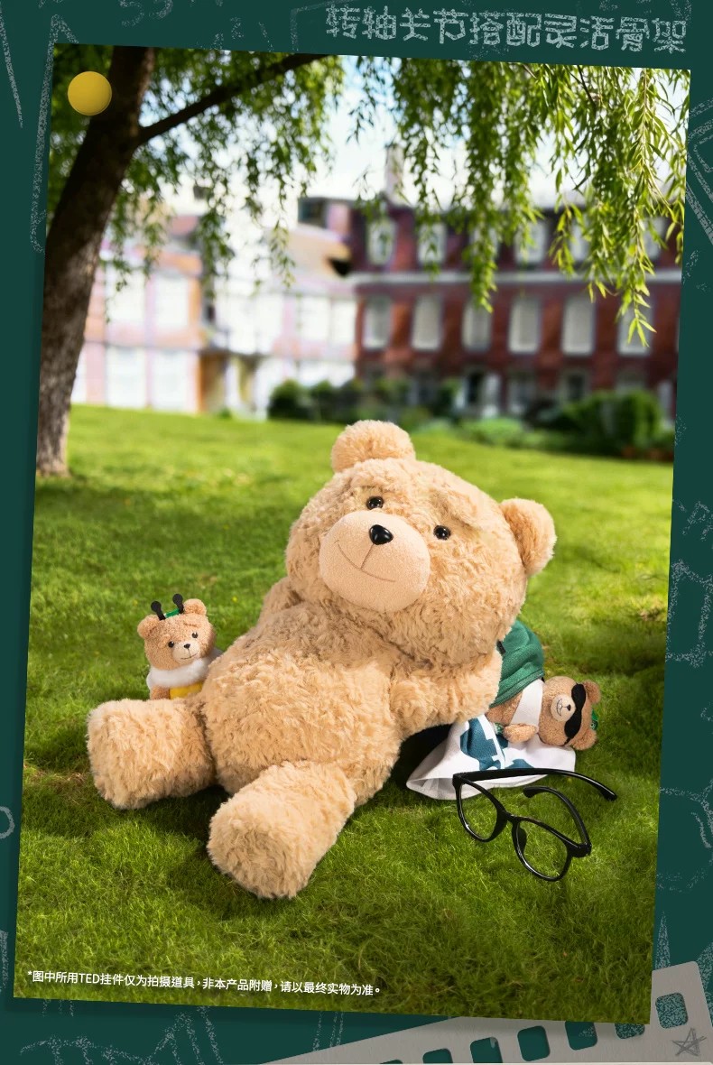 POPMART泡泡玛特共鸣《TED2》 泰迪熊可动毛绒玩偶 HOT NERD TED