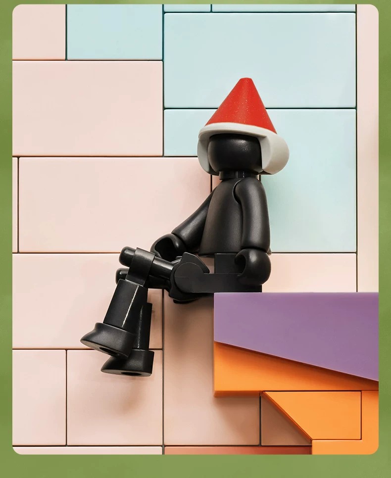 POPMART泡泡玛特MOLLY迷失的三角龙积木画居家周边
