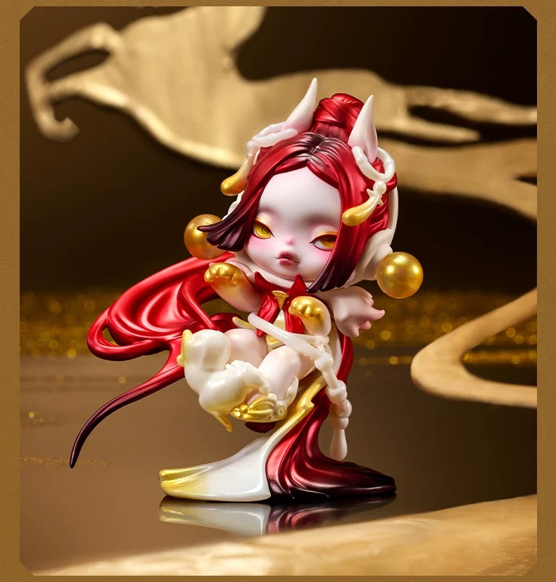 POPMART泡泡玛特SKULLPANDA吉量手办吊卡摆件