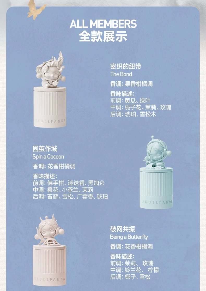 POPMART泡泡玛特SKULLPANDA进退之门系列香薰蜡烛盲盒
