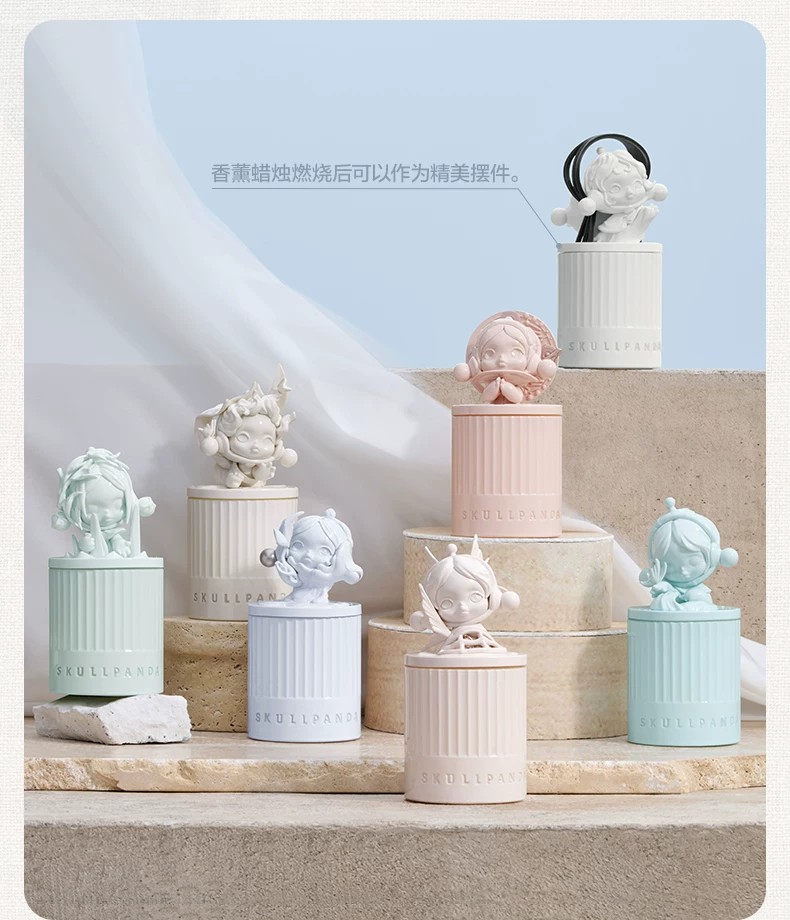POPMART泡泡玛特SKULLPANDA进退之门系列香薰蜡烛盲盒