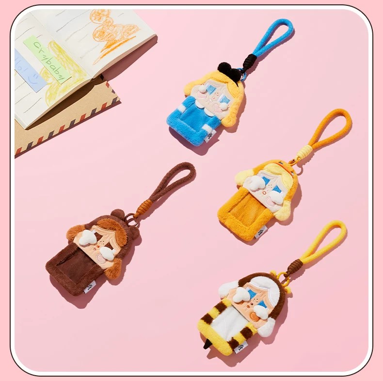 POPMART泡泡玛特CRYBABY眼泪工厂系列毛绒卡套盲盒周边挂件