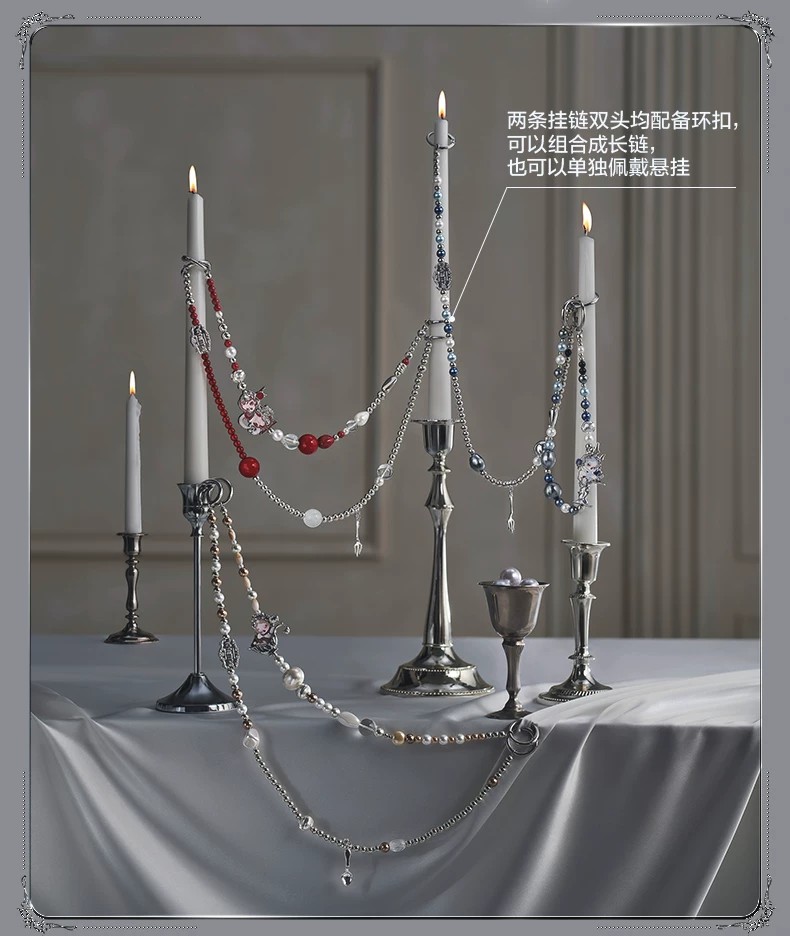 POPMART泡泡玛特SKULLPANDA餐桌系列多功能挂饰组合盲盒周边