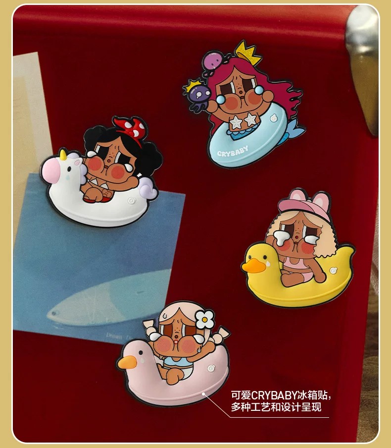 POPMART泡泡玛特CRYBABY Vacation Mode On系列冰箱贴盲盒周边