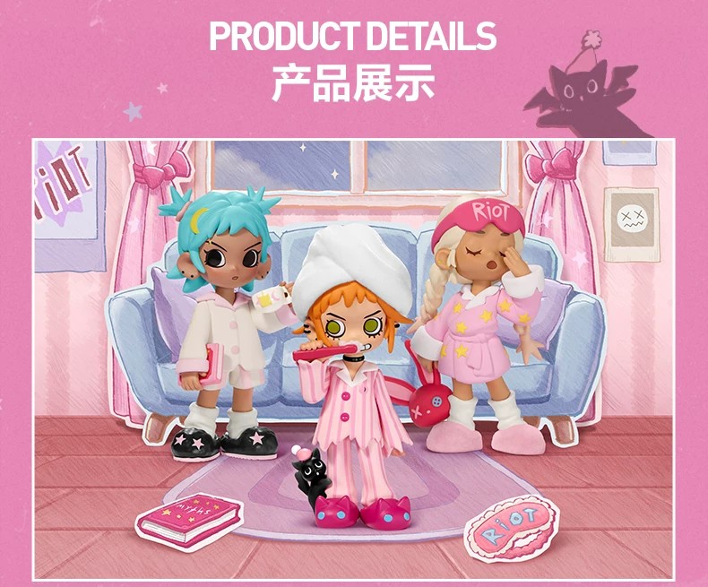 POPMART泡泡玛特Lil Peach Riot 小小叛桃彻夜狂欢系列手办盲盒