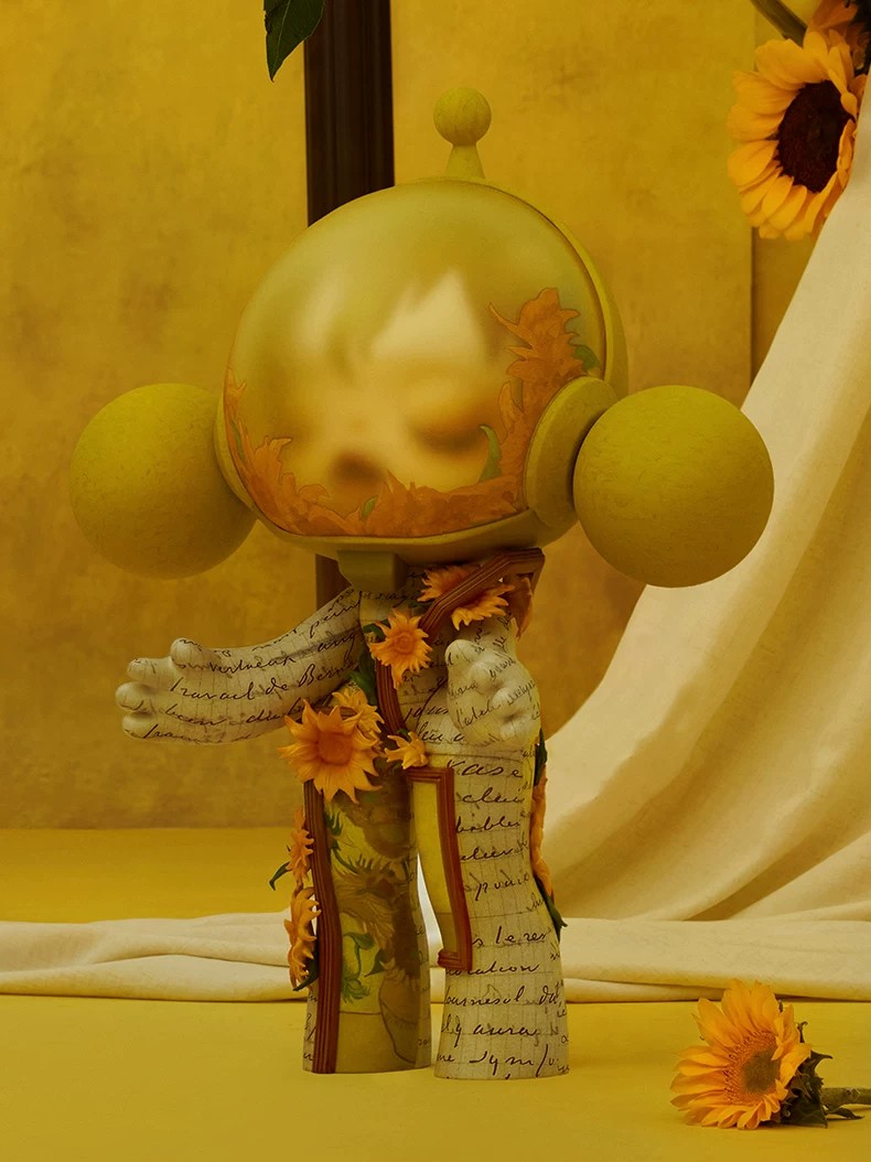 POPMART泡泡玛特MEGA SKULLPANDA 400% 梵高博物馆·向日葵