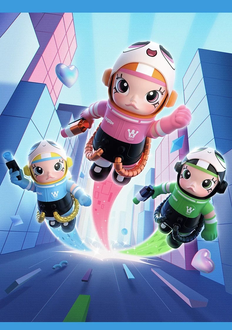 POPMART泡泡玛特MEGA SPACE MOLLY 400%+100% 飞天小女警泡泡
